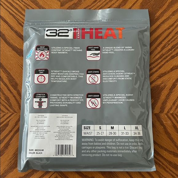 32 Degrees Heat *NEW* Women's Base Layer Pant in Black - Picture 5 of 8